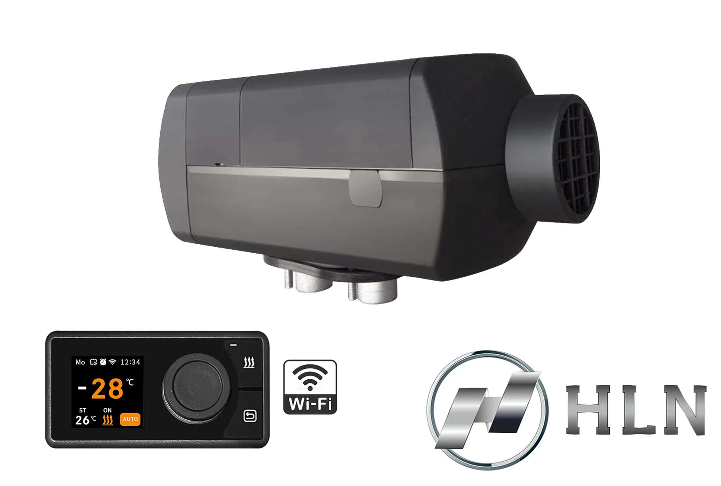 HLN Aerolyn 4kW PRO Air Diesel Heater 12V - Installation Kits, WiFi Controller Included
