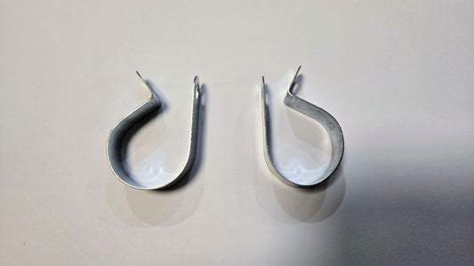 Metal clips - fasten air intake and hydronic hoses - 2 pack