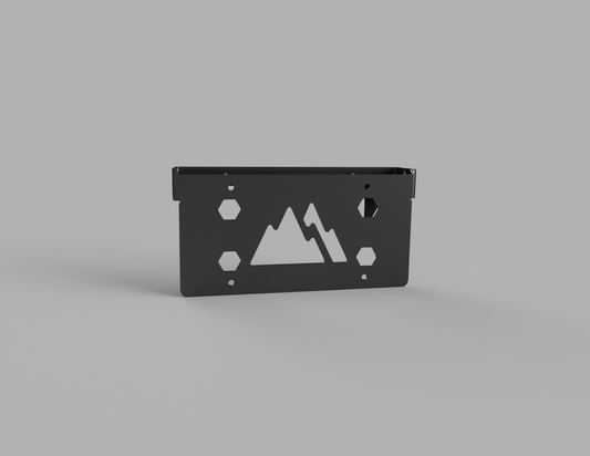 Flip-up license plate winch cover