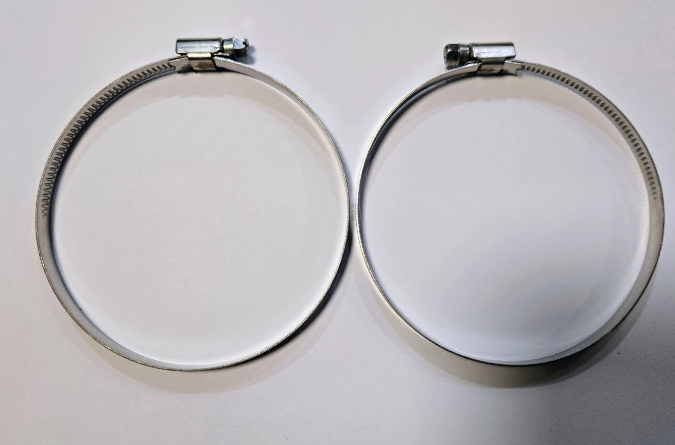 Hose band clamps- Large for air ducting 60mm and 90mm - 2 pack