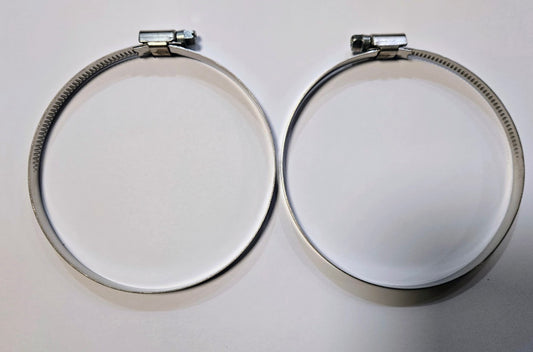 Hose band clamps- Large for air ducting 60mm and 90mm - 2 pack