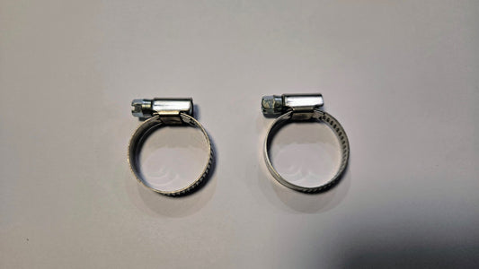 Hose band clamps small - for air intake and hydronic water lines - 4 Pack