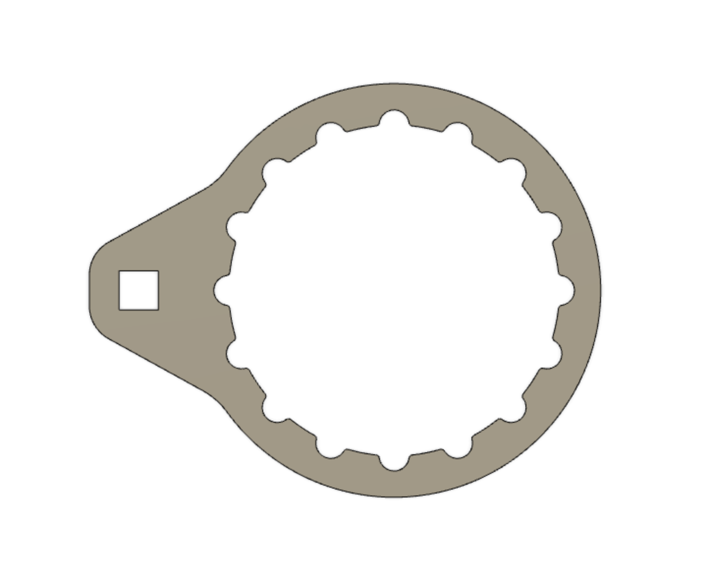 FUSO wrench without handle top view